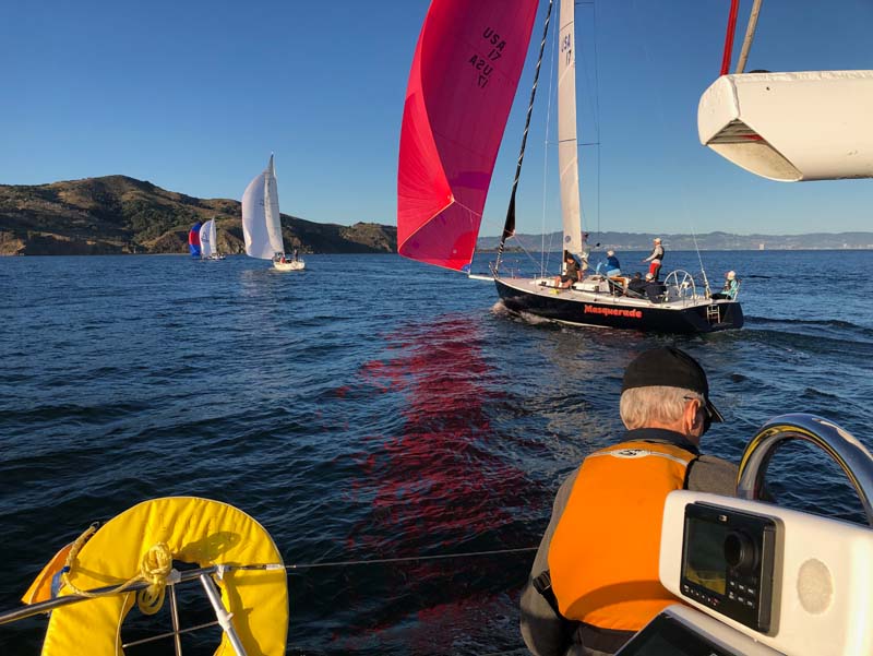 Colorful evening sailing on the Bay