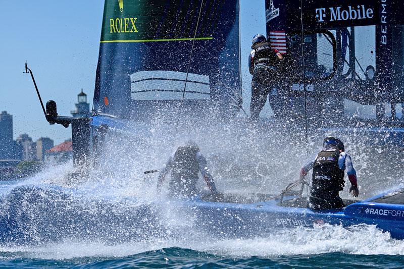 USA SailGP team splash