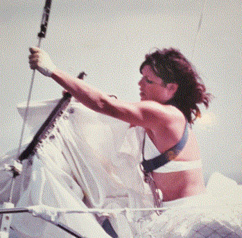 Linda Weber-Rettie aboard in 1981