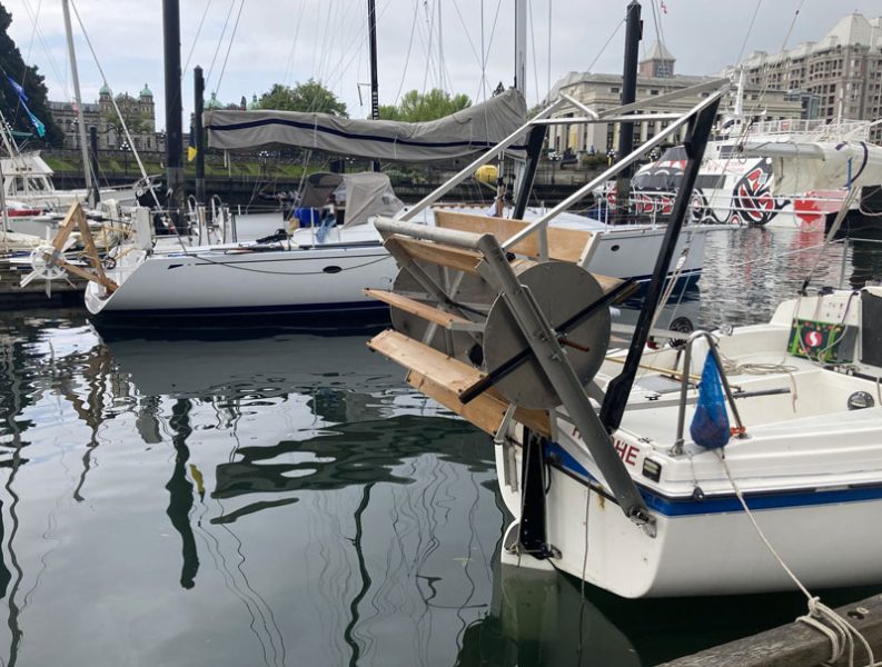 Two paddlewheeled sailboats in Victoria