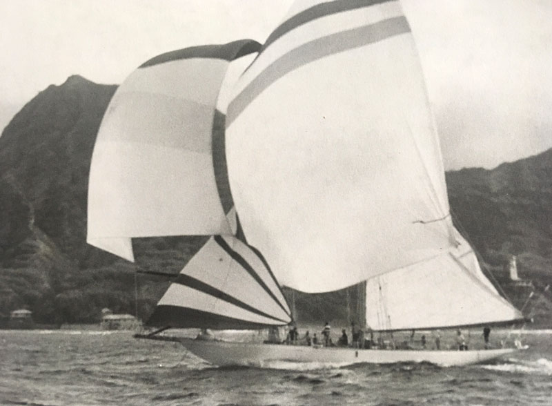 Serena at the finish of the Transpac