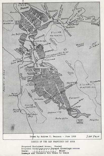 San Francisco Bay fill map circa 1969.