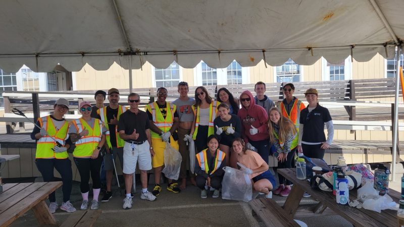 volunteers pose for photo