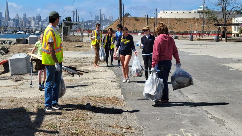 Volunteers Cleaning up on Treasure Island
