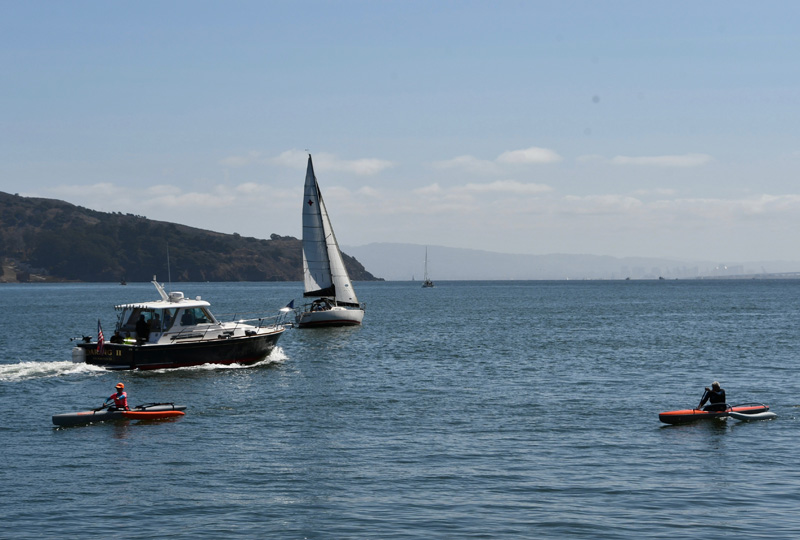 Busy Sausalito waterfront