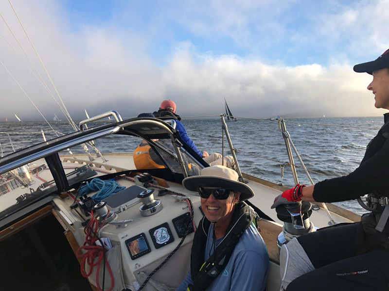 Sailing into San Francisco Bay Fog