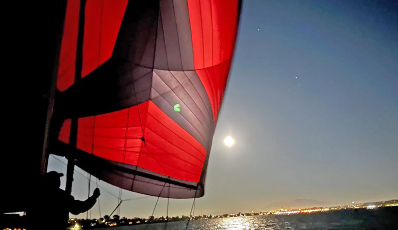 E-Ticket spinnaker with full moon