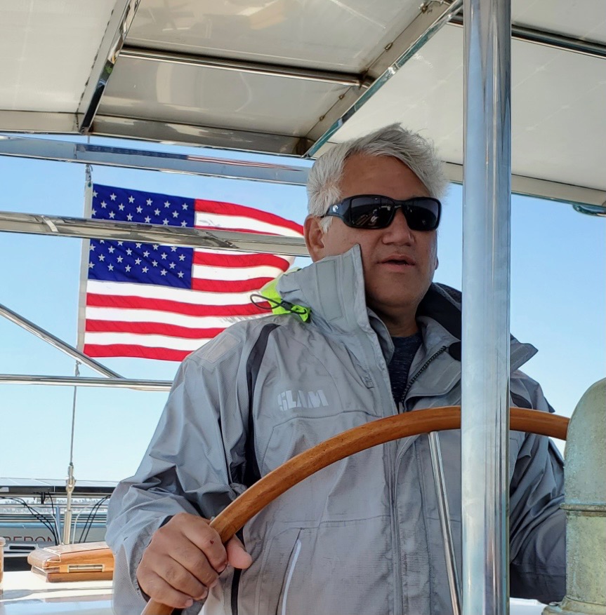 Archie Contreras at helm