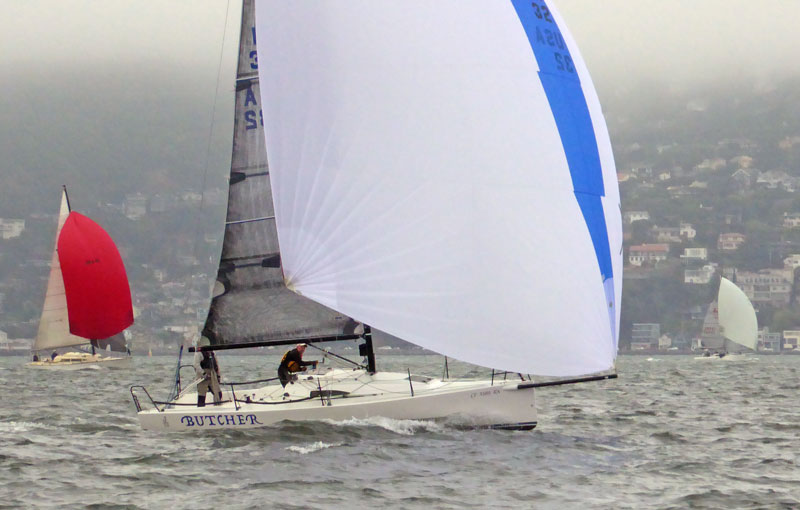 J/88 Butcher with spinnaker