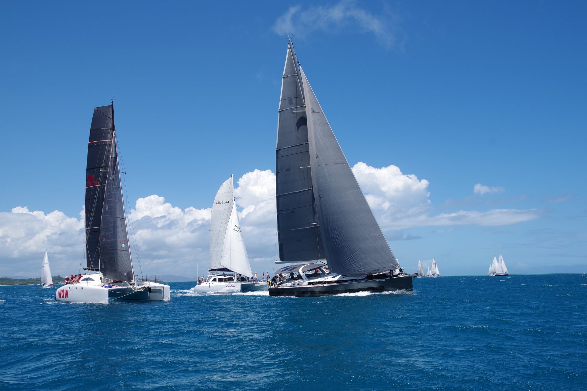 Sail boats in Musket Cover Regatta