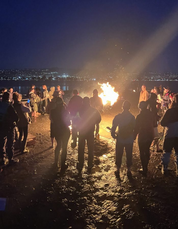 beach party at low tide