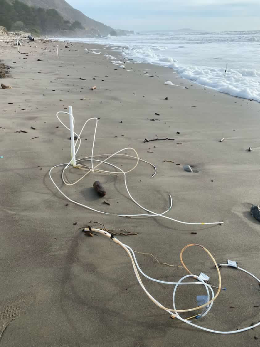 exposed wires at Stinson Beach
