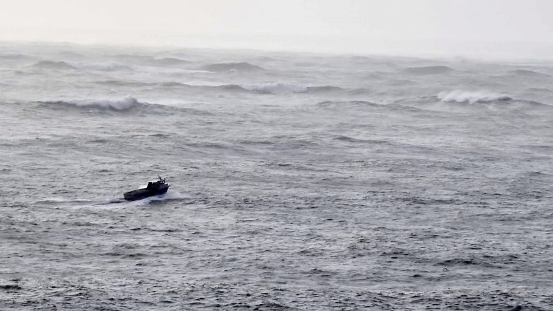 boat in heavy weather