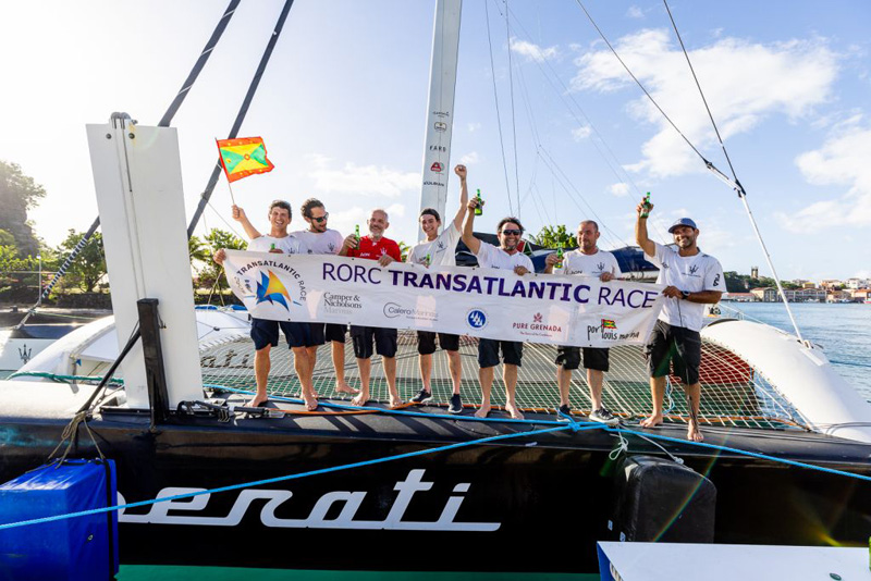 Giovanni Soldini Crew on Maserati