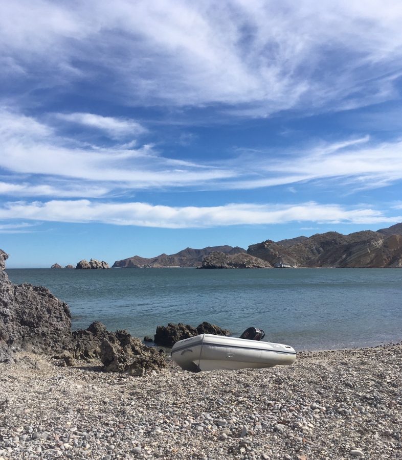 S/v Freedom dinghy in Baja