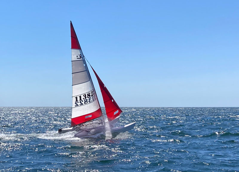 Hobie 16 with red sails