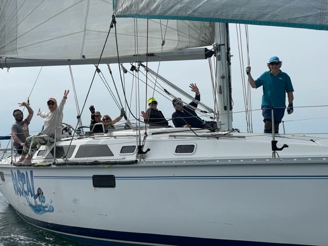 Sailboat with crew