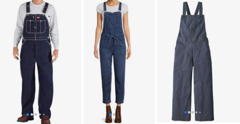 catalog photos of overalls