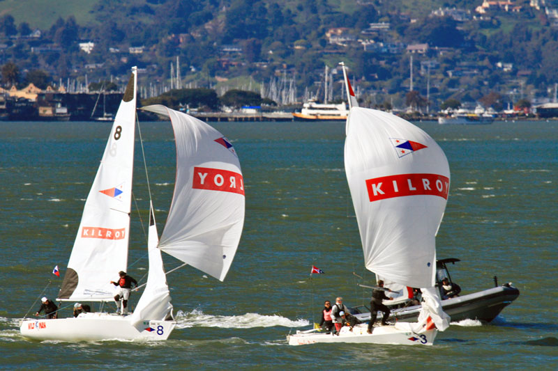 Two J/22s with spinnakers