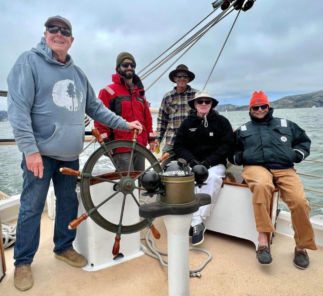 crew of Freda B in Master Mariners Regatta