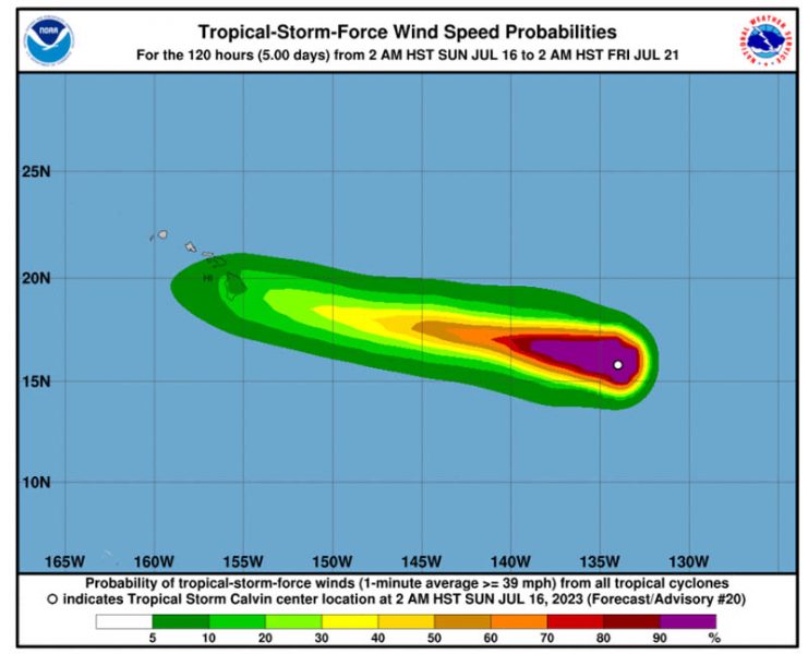 National Hurricane Center Tropical Storm Calvin