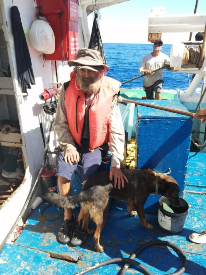 Australian sailor after being rescued