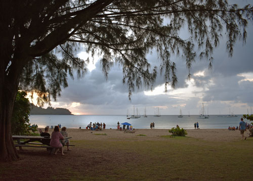 Sunset at Hanalei Bay