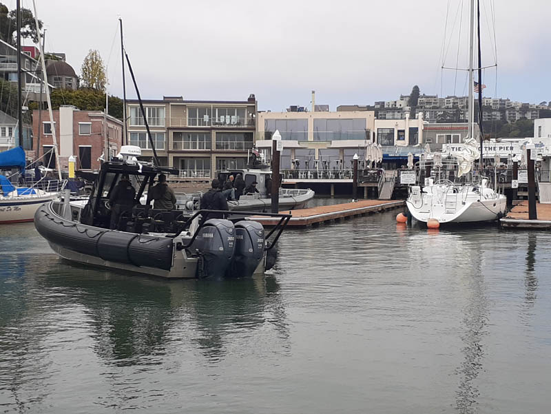 Oakland Police at Sam's in Tiburon.