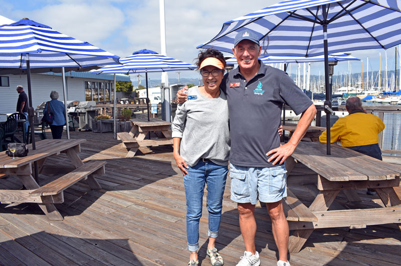 Alameda Yacht Club deck with Thuy Nguyen and Jeff Gear
