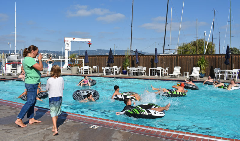 EYC's pool with hoist in the background