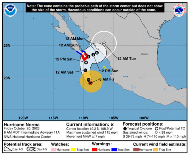 Hurricane Nora Mexico