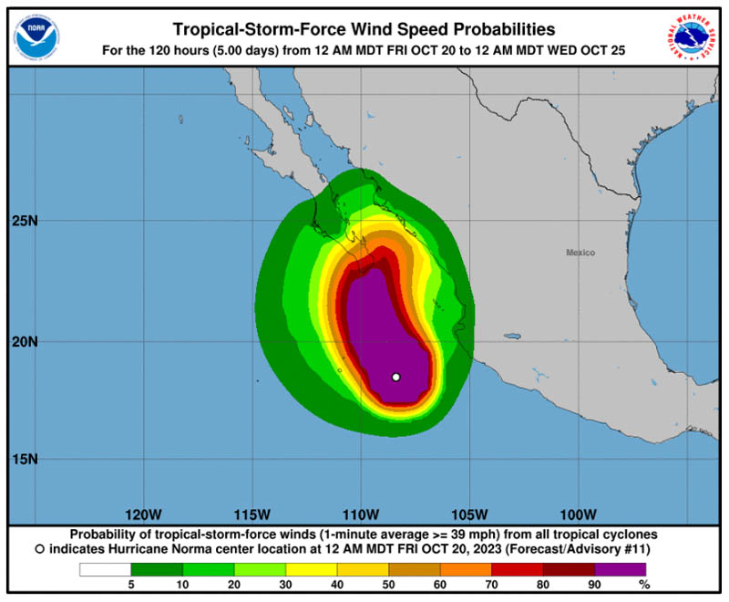 Hurricane Norma Headed to Cabo San Lucas
