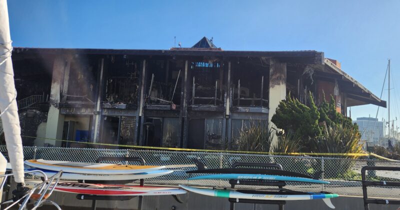 California yacht club burned out