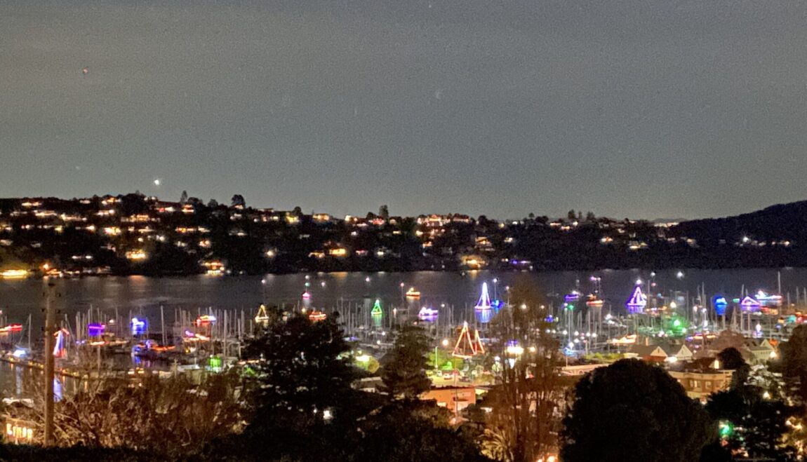 lighted boats