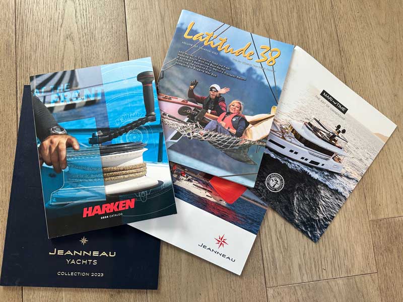 Catalogs from the boat show