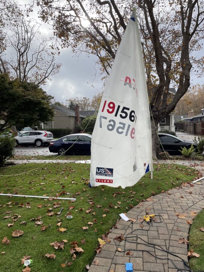 sail stuck in ground