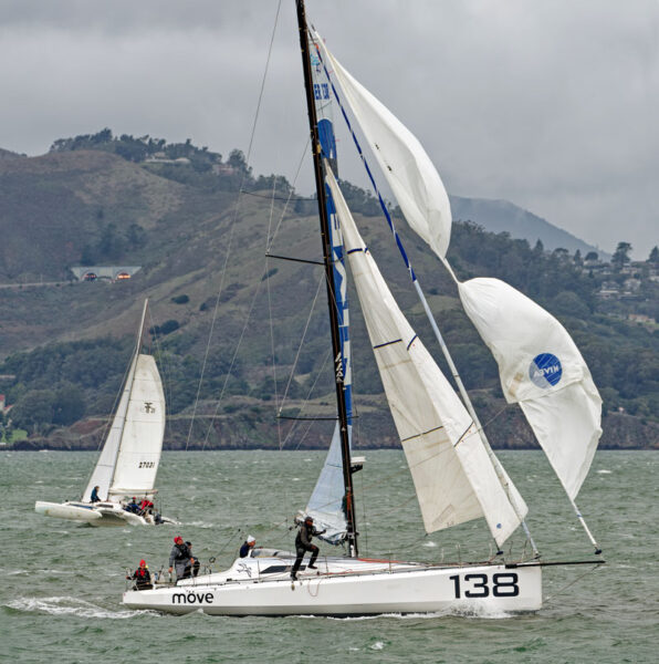 Move with twist in spinnaker