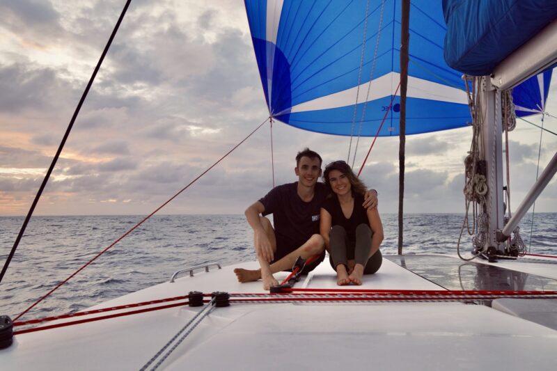 Megan Routbort and Thomas Polo together on their Atlantic crossing