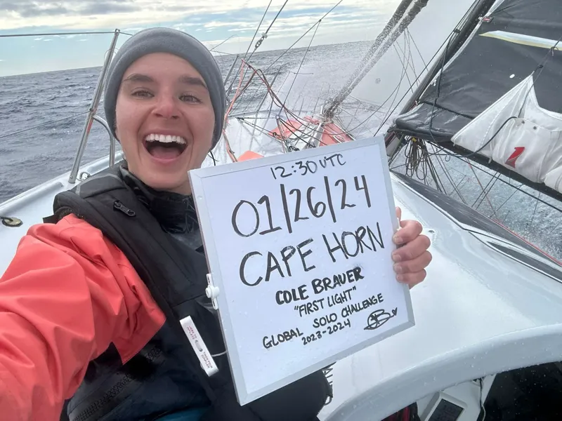 Cole Brauer rounds Cape Horn