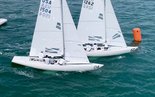 Etchells at windward mark