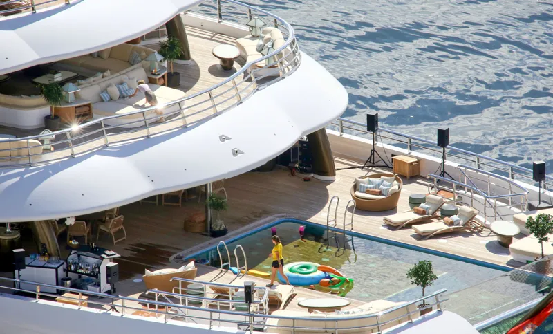 Billionaire yachting