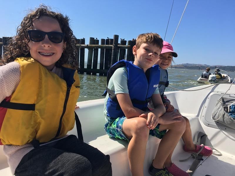 Sailing Education Adventures camp kids on sailboat