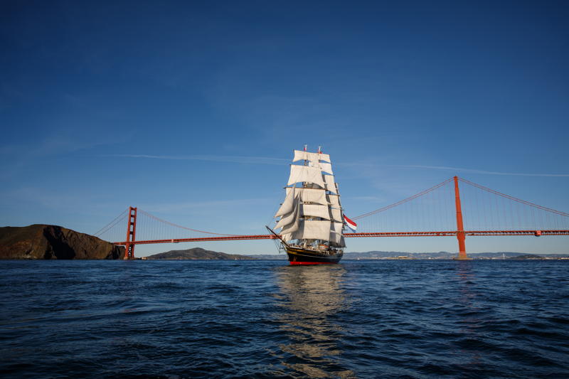 The sailing ship Stad Amsterdam