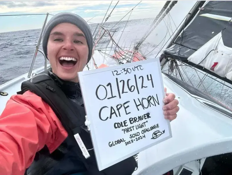 Cole Brauer rounding Cape Horn