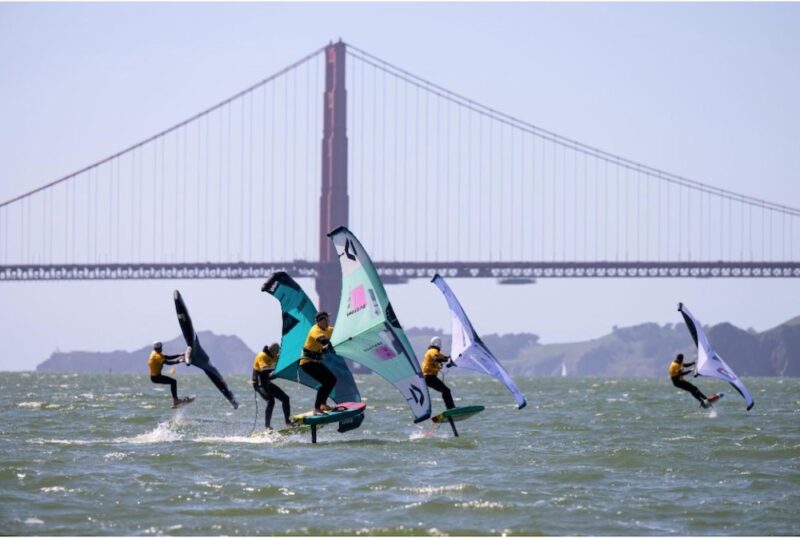 Wingfoilers on SF Bay