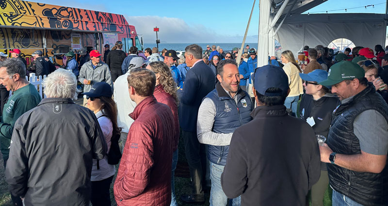 Crowd at the Mount Gay Rum party