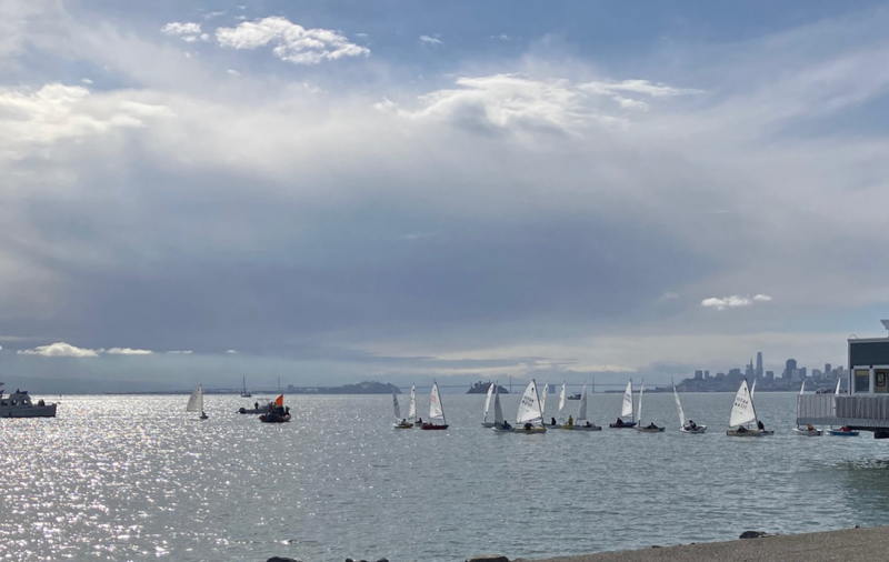 Susie Woodrum caught a shot of a beautiful morning at the start of the Trans Bay Bullship Race.