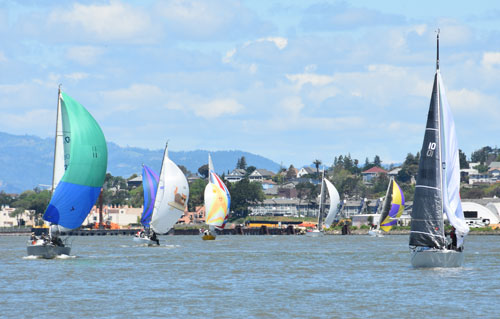 Spinnakers in Mare Island Strait