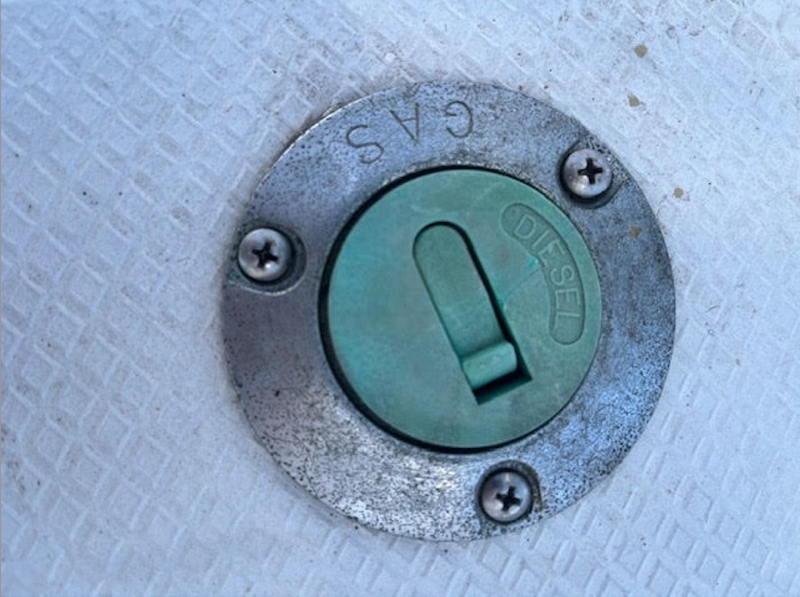 Located over the LPG locker: I now know why the world is so confused and torn. I reckon under this cap must be the wormhole to another galaxy of boat problems. - Arnstein Mustad