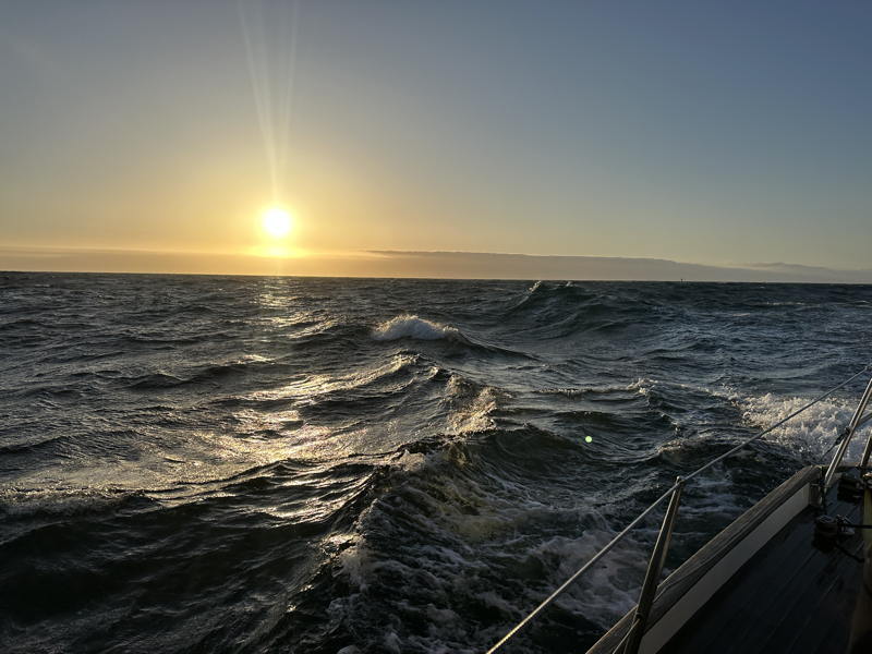 Racing the sunset to Monterey. If the sunset wins you finish in the dark.